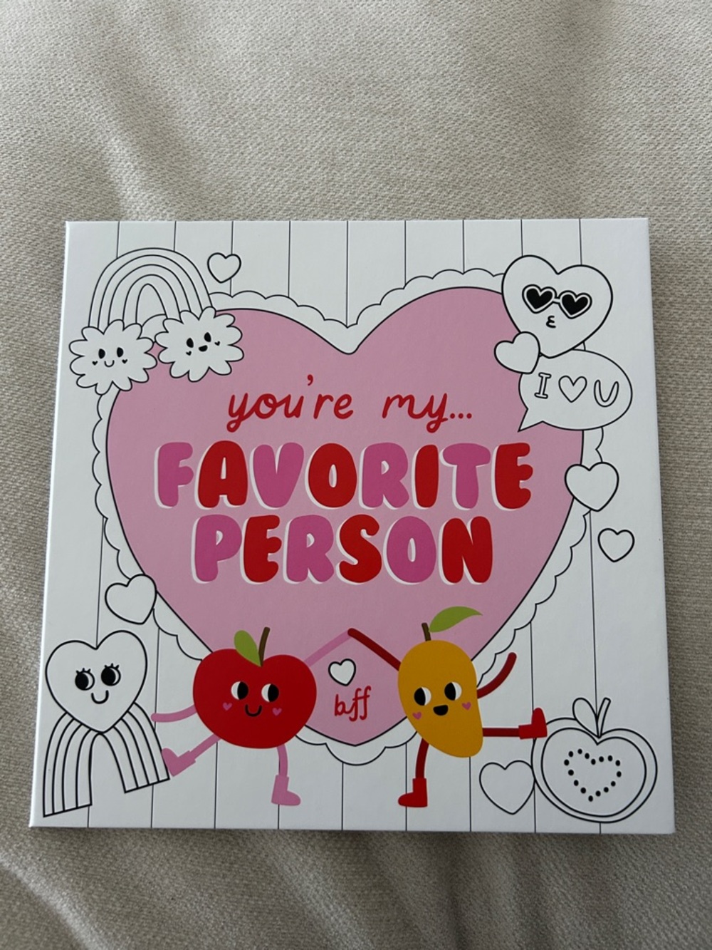 You're My Favorite Person hard cover coloring book